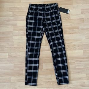 Black and white plaid pants from Fashion Nova